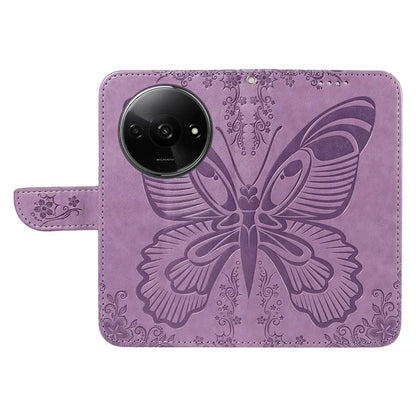 For Xiaomi Redmi A3 / Poco C61 4G Case Swallowtail Butterfly Flip PU Leather Phone Cover