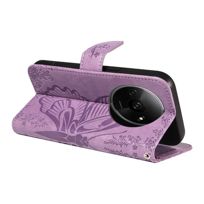 For Xiaomi Redmi A3 / Poco C61 4G Case Swallowtail Butterfly Flip PU Leather Phone Cover