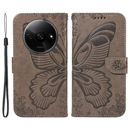For Xiaomi Redmi A3 / Poco C61 4G Case Swallowtail Butterfly Flip PU Leather Phone Cover