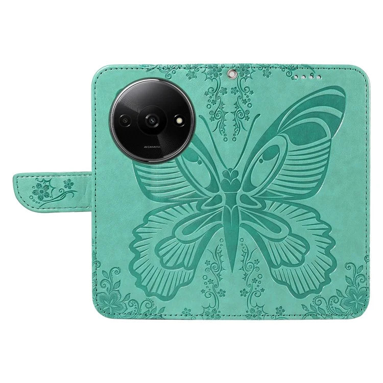 For Xiaomi Redmi A3 / Poco C61 4G Case Swallowtail Butterfly Flip PU Leather Phone Cover