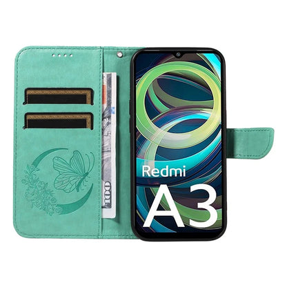 For Xiaomi Redmi A3 / Poco C61 4G Case Swallowtail Butterfly Flip PU Leather Phone Cover