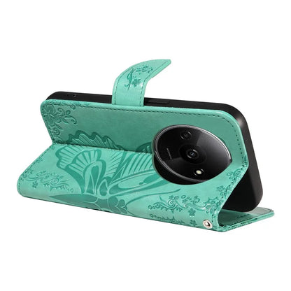 For Xiaomi Redmi A3 / Poco C61 4G Case Swallowtail Butterfly Flip PU Leather Phone Cover