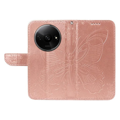 For Xiaomi Redmi A3 / Poco C61 4G Case Swallowtail Butterfly Flip PU Leather Phone Cover