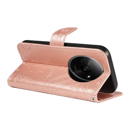 For Xiaomi Redmi A3 / Poco C61 4G Case Swallowtail Butterfly Flip PU Leather Phone Cover