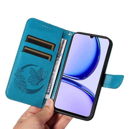 For Realme C53 (India) / Note 50 4G Case Butterfly Pattern Wallet Stand Leather Cover