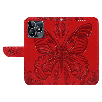 For Realme C53 (India) / Note 50 4G Case Butterfly Pattern Wallet Stand Leather Cover