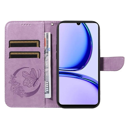 For Realme C53 (India) / Note 50 4G Case Butterfly Pattern Wallet Stand Leather Cover