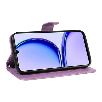 For Realme C53 (India) / Note 50 4G Case Butterfly Pattern Wallet Stand Leather Cover