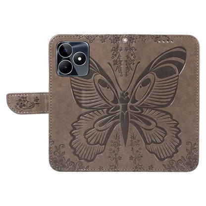 For Realme C53 (India) / Note 50 4G Case Butterfly Pattern Wallet Stand Leather Cover