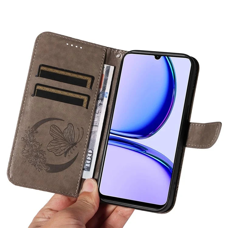 For Realme C53 (India) / Note 50 4G Case Butterfly Pattern Wallet Stand Leather Cover