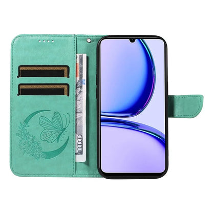 For Realme C53 (India) / Note 50 4G Case Butterfly Pattern Wallet Stand Leather Cover