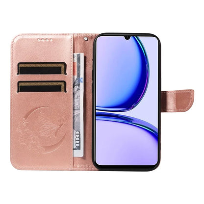 For Realme C53 (India) / Note 50 4G Case Butterfly Pattern Wallet Stand Leather Cover