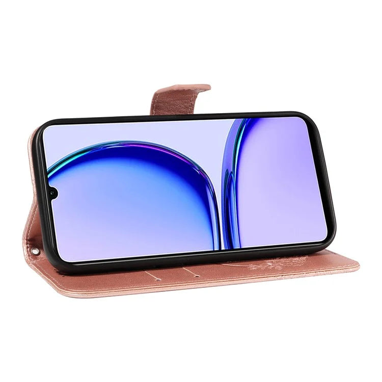 For Realme C53 (India) / Note 50 4G Case Butterfly Pattern Wallet Stand Leather Cover
