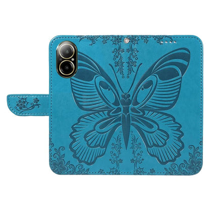 For Realme C67 4G PU Leather Phone Case Imprinted Pattern Wallet Phone Cover with Strap