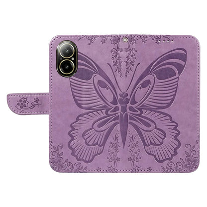 For Realme C67 4G PU Leather Phone Case Imprinted Pattern Wallet Phone Cover with Strap