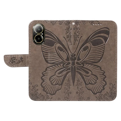 For Realme C67 4G PU Leather Phone Case Imprinted Pattern Wallet Phone Cover with Strap