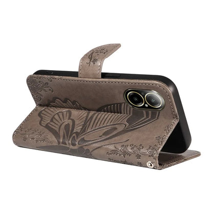 For Realme C67 4G PU Leather Phone Case Imprinted Pattern Wallet Phone Cover with Strap