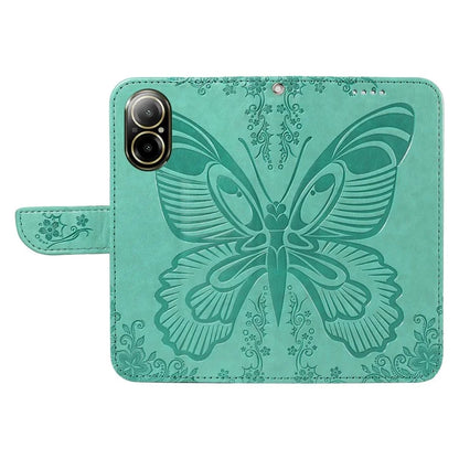 For Realme C67 4G PU Leather Phone Case Imprinted Pattern Wallet Phone Cover with Strap