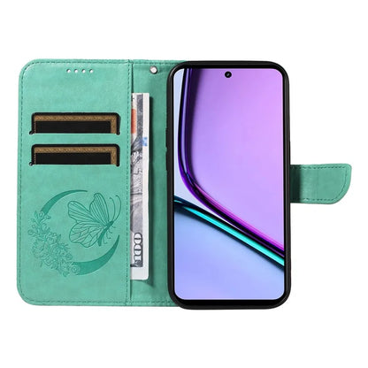 For Realme C67 4G PU Leather Phone Case Imprinted Pattern Wallet Phone Cover with Strap
