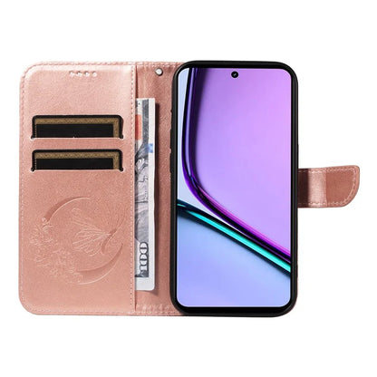For Realme C67 4G PU Leather Phone Case Imprinted Pattern Wallet Phone Cover with Strap