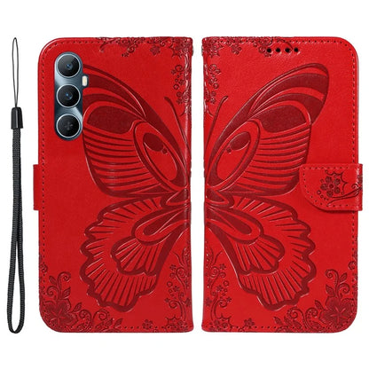 For Realme C65 4G Wholesale Phone Case Butterfly Pattern PU Leather Flip Phone Cover