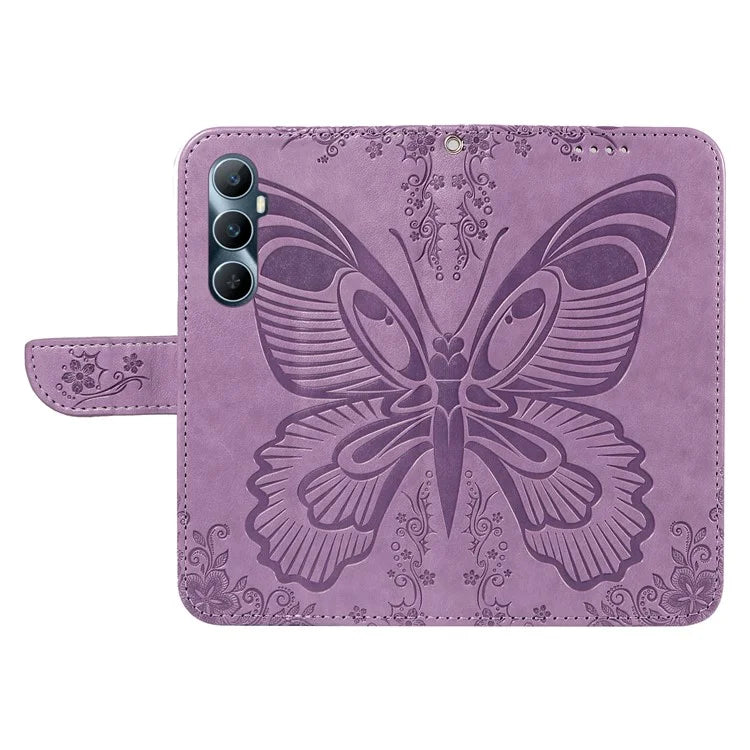 For Realme C65 4G Wholesale Phone Case Butterfly Pattern PU Leather Flip Phone Cover