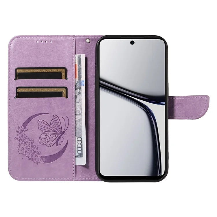 For Realme C65 4G Wholesale Phone Case Butterfly Pattern PU Leather Flip Phone Cover