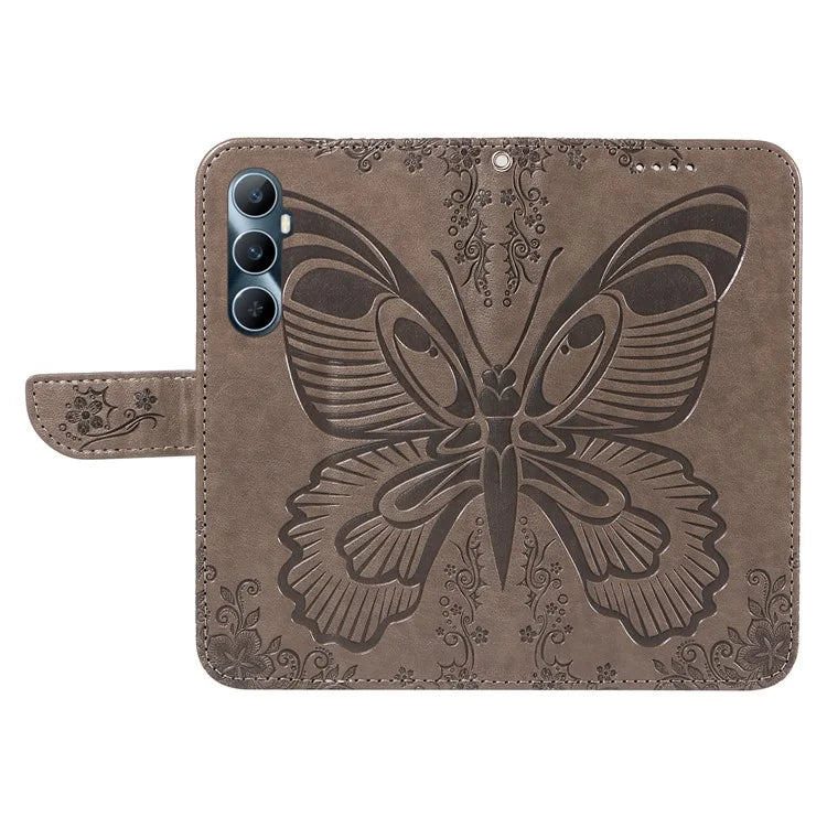 For Realme C65 4G Wholesale Phone Case Butterfly Pattern PU Leather Flip Phone Cover