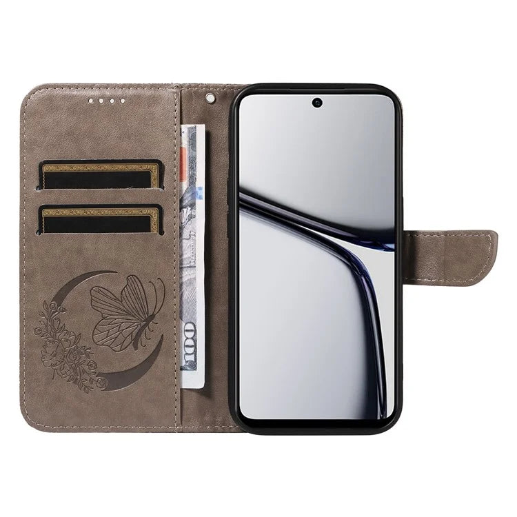 For Realme C65 4G Wholesale Phone Case Butterfly Pattern PU Leather Flip Phone Cover