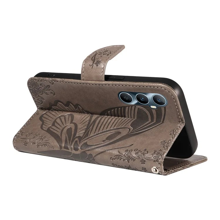 For Realme C65 4G Wholesale Phone Case Butterfly Pattern PU Leather Flip Phone Cover