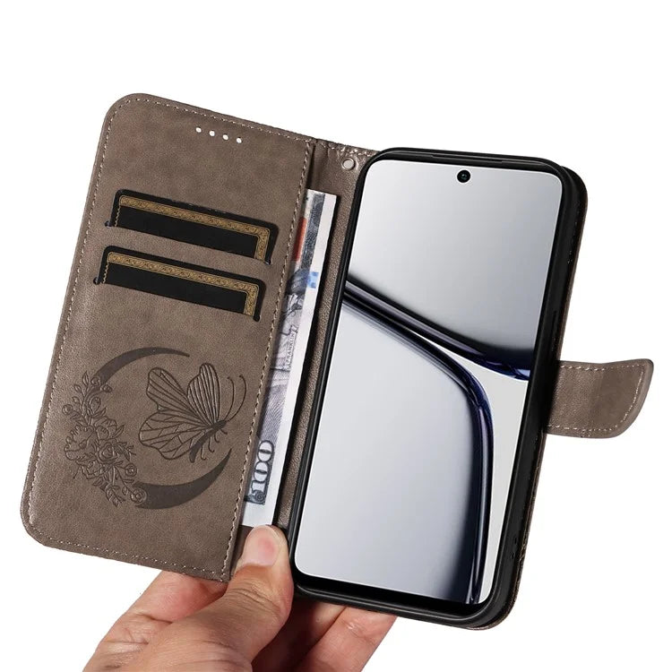 For Realme C65 4G Wholesale Phone Case Butterfly Pattern PU Leather Flip Phone Cover