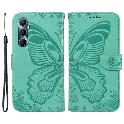 For Realme C65 4G Wholesale Phone Case Butterfly Pattern PU Leather Flip Phone Cover