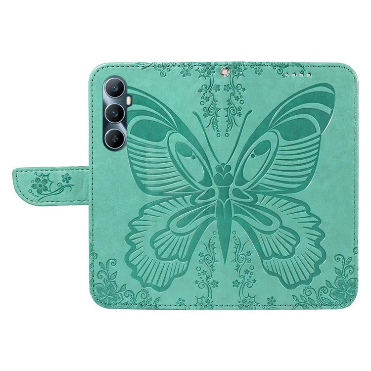 For Realme C65 4G Wholesale Phone Case Butterfly Pattern PU Leather Flip Phone Cover