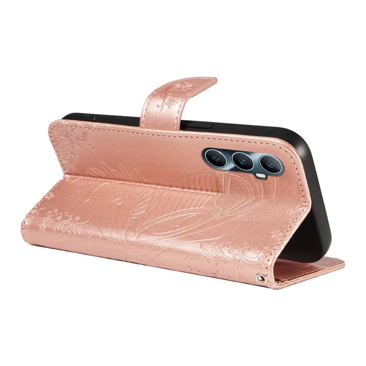 For Realme C65 4G Wholesale Phone Case Butterfly Pattern PU Leather Flip Phone Cover