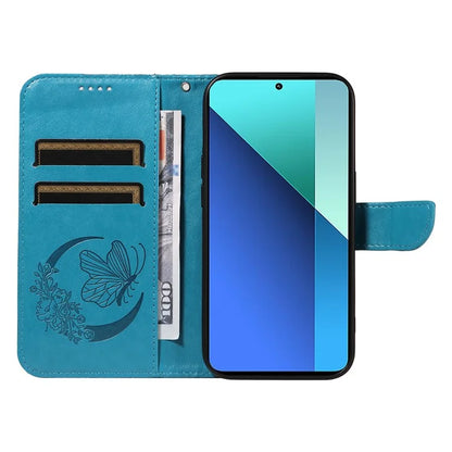 For Xiaomi Redmi Note 13 4G Imprinted Butterfly Pattern Wholesale Phone Case PU Leather Flip Phone Cover