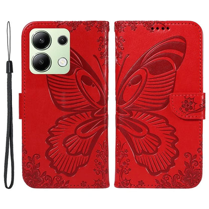For Xiaomi Redmi Note 13 4G Imprinted Butterfly Pattern Wholesale Phone Case PU Leather Flip Phone Cover