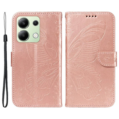 For Xiaomi Redmi Note 13 4G Imprinted Butterfly Pattern Wholesale Phone Case PU Leather Flip Phone Cover