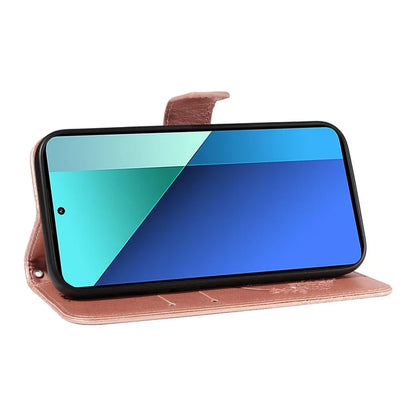 For Xiaomi Redmi Note 13 4G Imprinted Butterfly Pattern Wholesale Phone Case PU Leather Flip Phone Cover