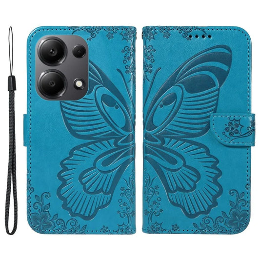 For Xiaomi Redmi Note 13 Pro 4G / Poco M6 Pro 4G Wholesale Phone Case Butterfly Pattern PU Leather Flip Phone Cover