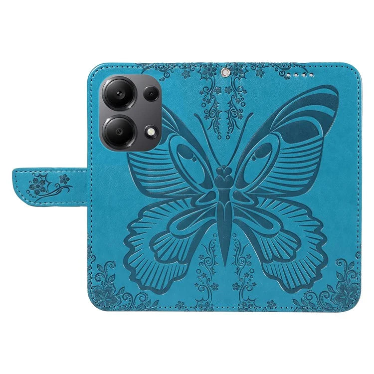 For Xiaomi Redmi Note 13 Pro 4G / Poco M6 Pro 4G Wholesale Phone Case Butterfly Pattern PU Leather Flip Phone Cover