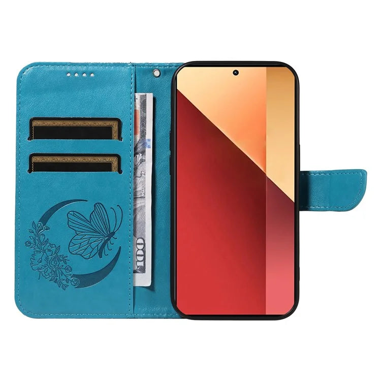 For Xiaomi Redmi Note 13 Pro 4G / Poco M6 Pro 4G Wholesale Phone Case Butterfly Pattern PU Leather Flip Phone Cover