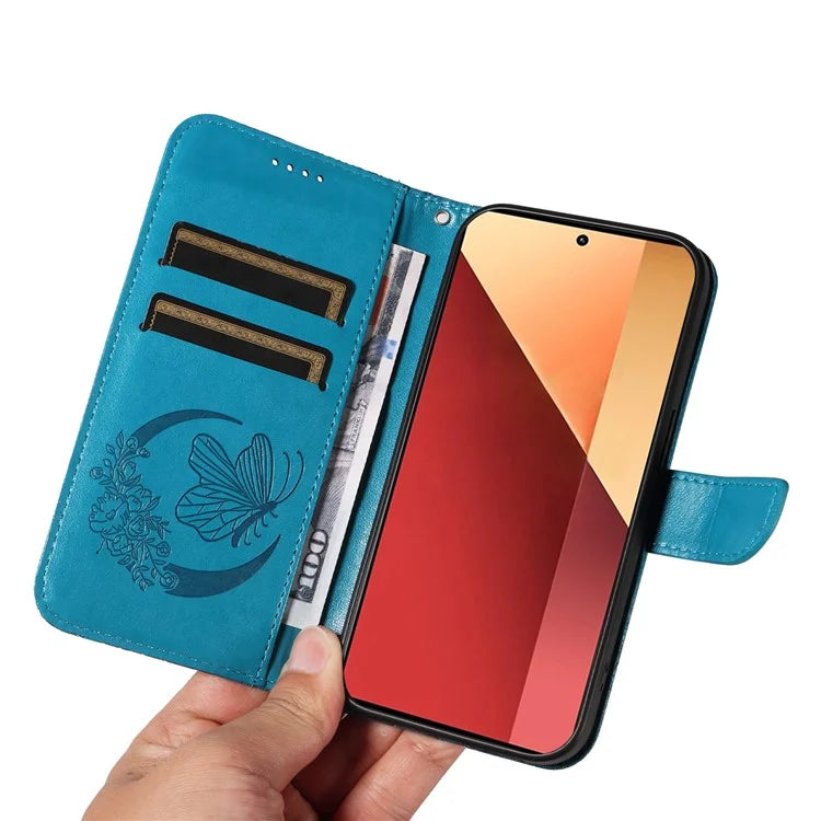 For Xiaomi Redmi Note 13 Pro 4G / Poco M6 Pro 4G Wholesale Phone Case Butterfly Pattern PU Leather Flip Phone Cover