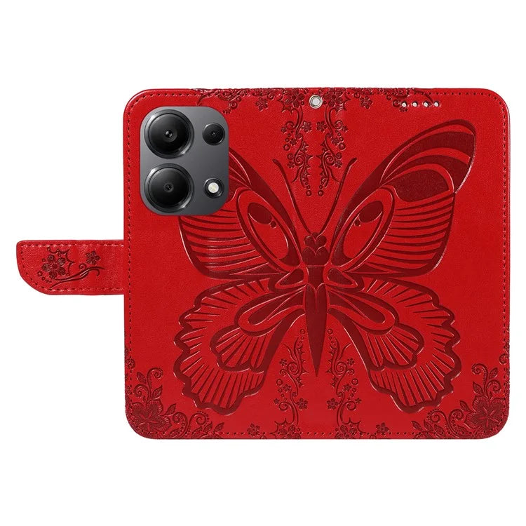 For Xiaomi Redmi Note 13 Pro 4G / Poco M6 Pro 4G Wholesale Phone Case Butterfly Pattern PU Leather Flip Phone Cover