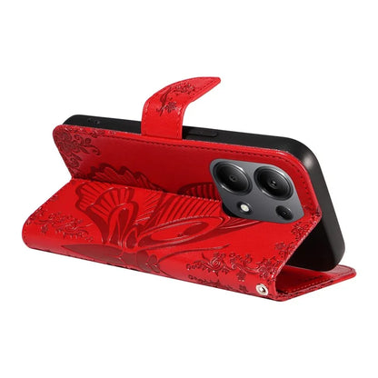 For Xiaomi Redmi Note 13 Pro 4G / Poco M6 Pro 4G Wholesale Phone Case Butterfly Pattern PU Leather Flip Phone Cover