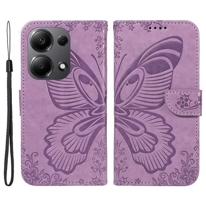 For Xiaomi Redmi Note 13 Pro 4G / Poco M6 Pro 4G Wholesale Phone Case Butterfly Pattern PU Leather Flip Phone Cover