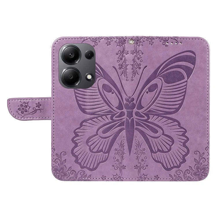 For Xiaomi Redmi Note 13 Pro 4G / Poco M6 Pro 4G Wholesale Phone Case Butterfly Pattern PU Leather Flip Phone Cover