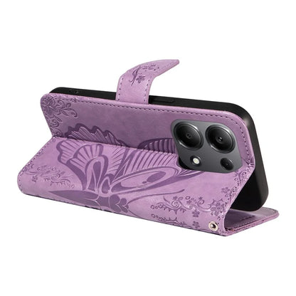 For Xiaomi Redmi Note 13 Pro 4G / Poco M6 Pro 4G Wholesale Phone Case Butterfly Pattern PU Leather Flip Phone Cover