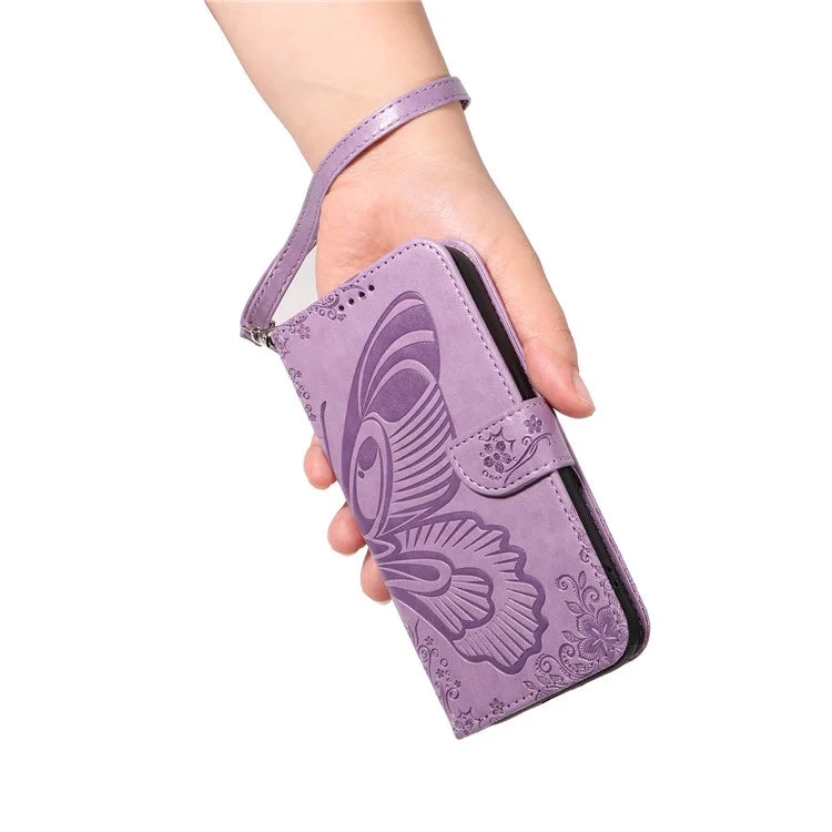 For Xiaomi Redmi Note 13 Pro 4G / Poco M6 Pro 4G Wholesale Phone Case Butterfly Pattern PU Leather Flip Phone Cover