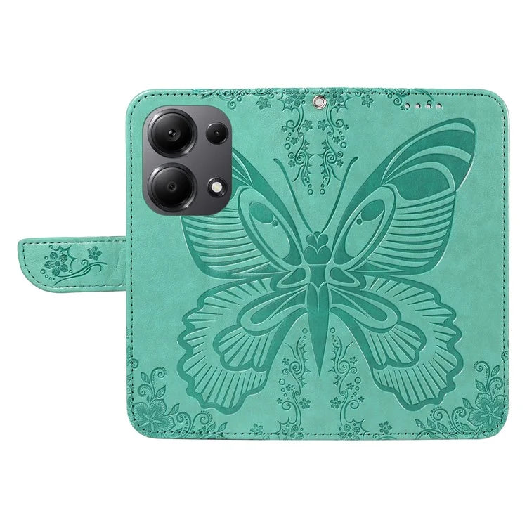 For Xiaomi Redmi Note 13 Pro 4G / Poco M6 Pro 4G Wholesale Phone Case Butterfly Pattern PU Leather Flip Phone Cover
