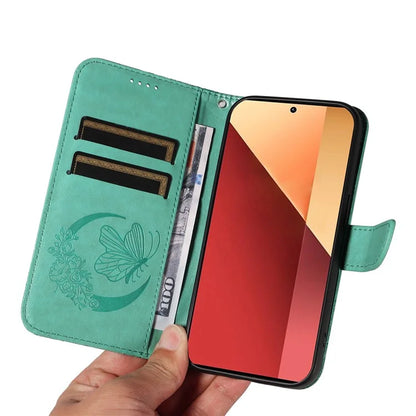 For Xiaomi Redmi Note 13 Pro 4G / Poco M6 Pro 4G Wholesale Phone Case Butterfly Pattern PU Leather Flip Phone Cover